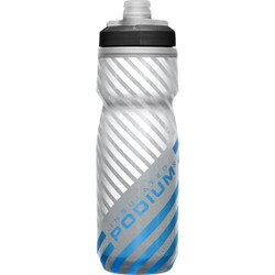 CamelBak Podium Chill Outdoor Water Bottle 21oz in Grey and Blue Stripe